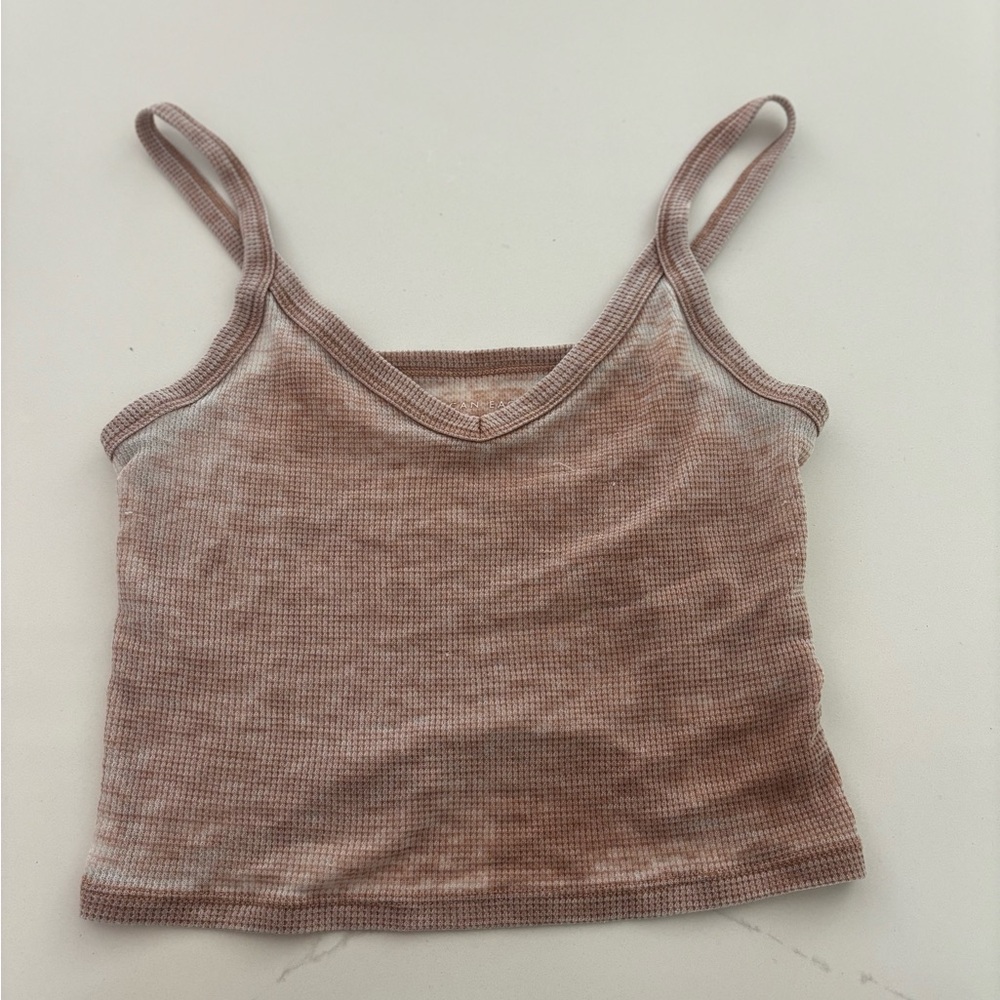 American Eagle v-neck waffle knit tank top